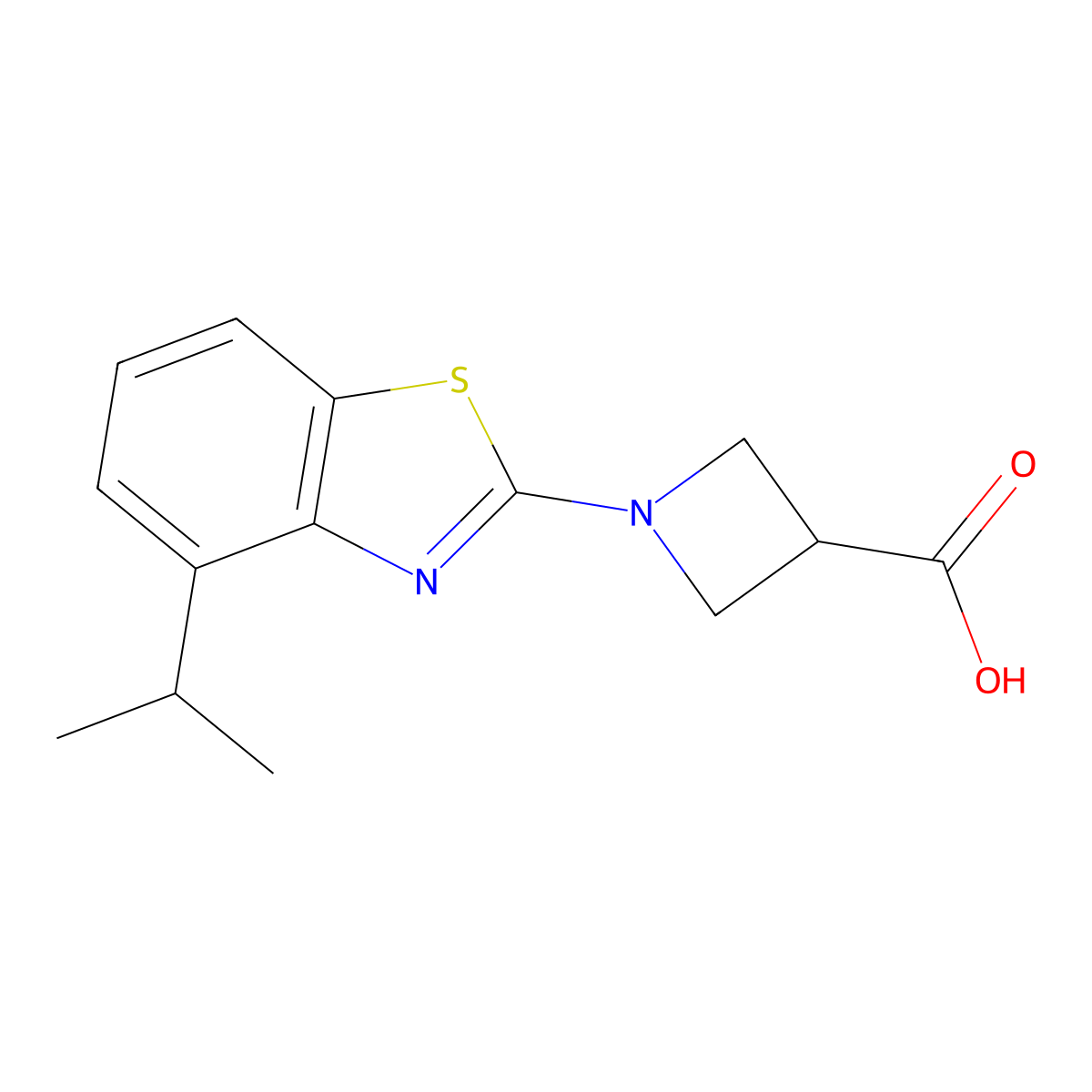 1-(4-Isopropyl-1,3-benzothiazol-2-yl)azetidine-3-carboxylic acid molecular structure, CAS 1283109-23-8