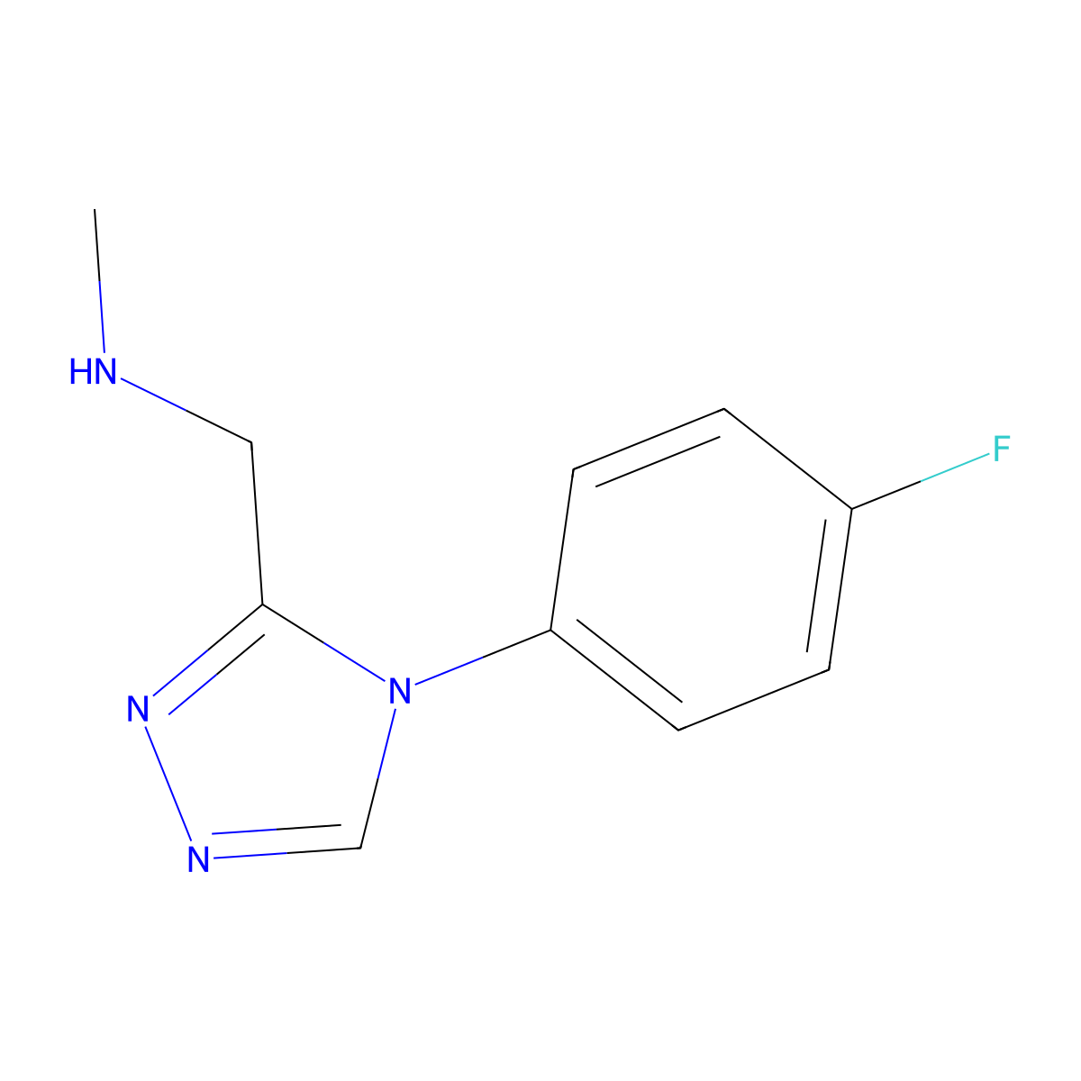 {[4-(4-fluorophenyl)-4H-1,2,4-triazol-3-yl]methyl}(methyl)amine molecular structure, CAS 1283109-26-1