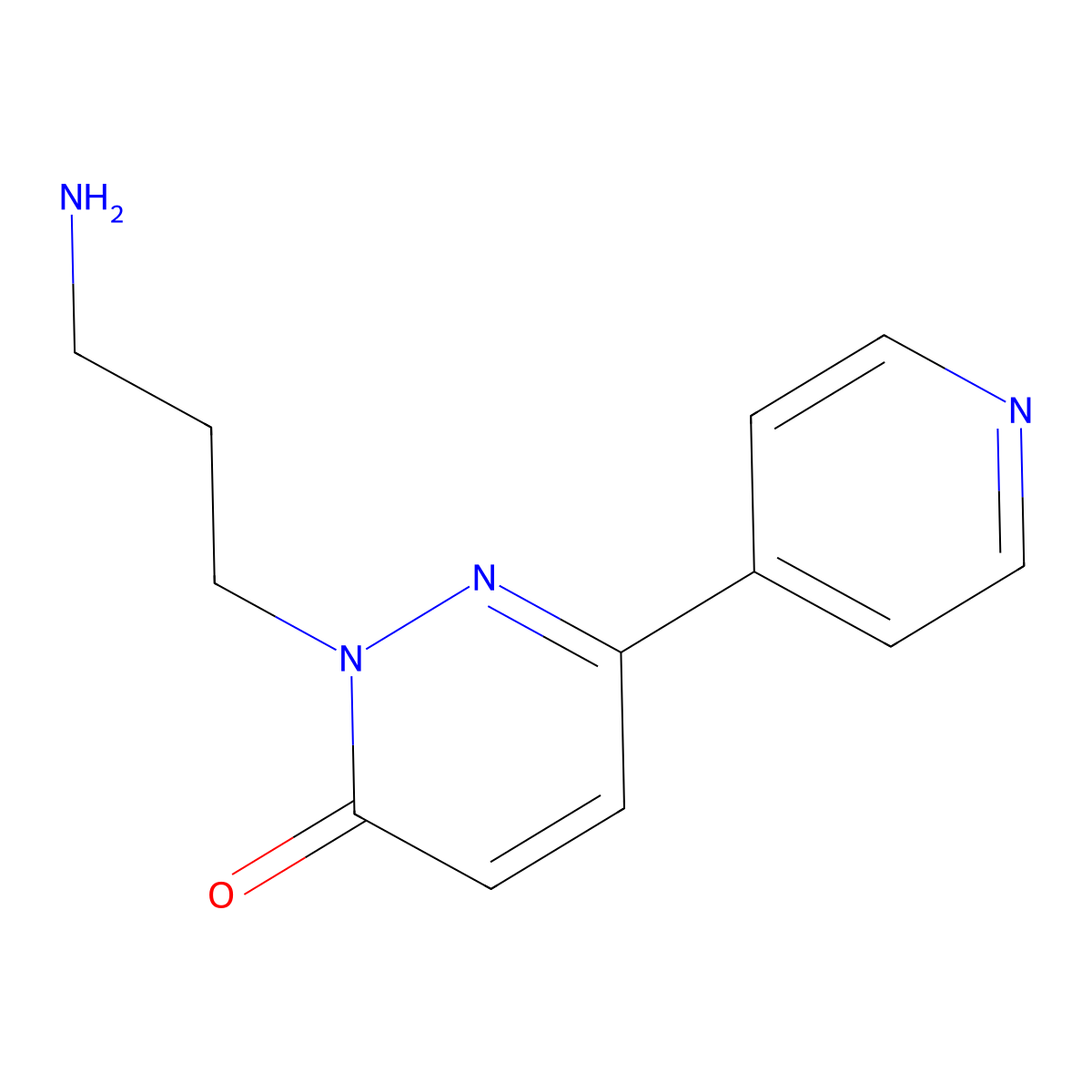 2-(3-aminopropyl)-6-pyridin-4-ylpyridazin-3(2H)-one molecular structure, CAS 1283109-45-4