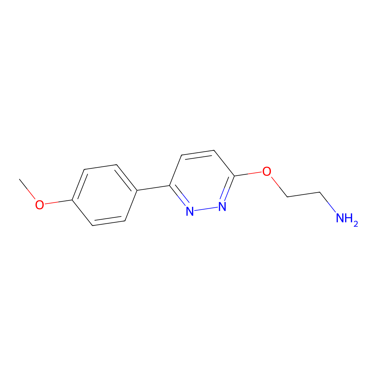 (2-([6-(4-Methoxyphenyl)pyridazin-3-YL]oxy)ethyl)amine molecular structure, CAS 1283109-50-1