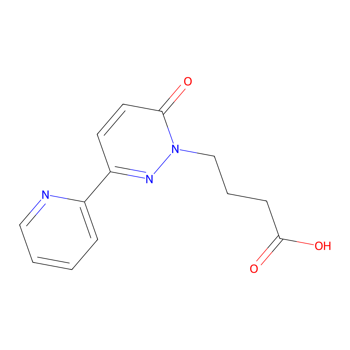 4-(6-oxo-3-pyridin-2-ylpyridazin-1(6H)-yl)butanoic acid molecular structure, CAS 1283109-51-2
