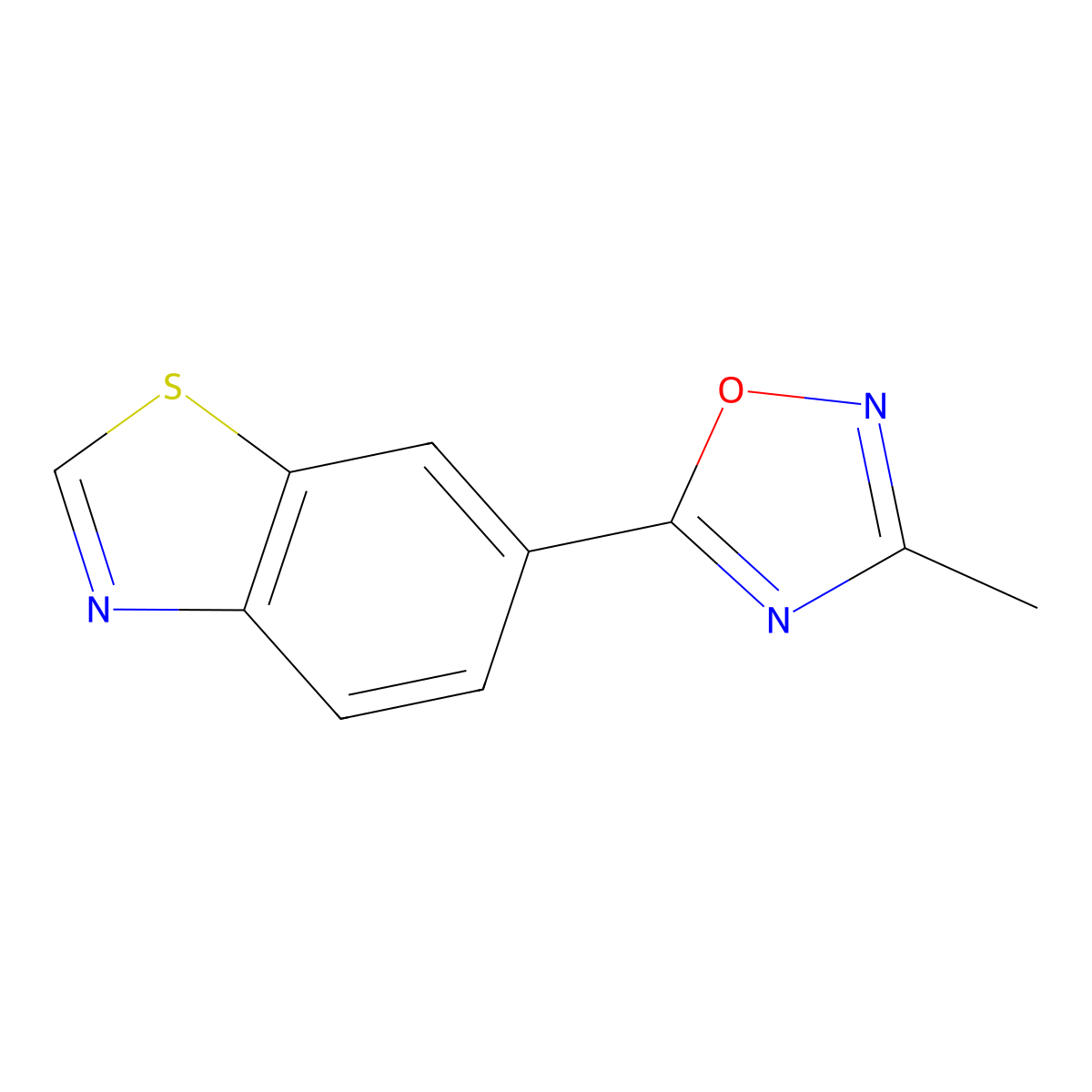 6-(3-Methyl-1,2,4-oxadiazol-5-yl)-1,3-benzothiazole molecular structure, CAS 1283109-53-4