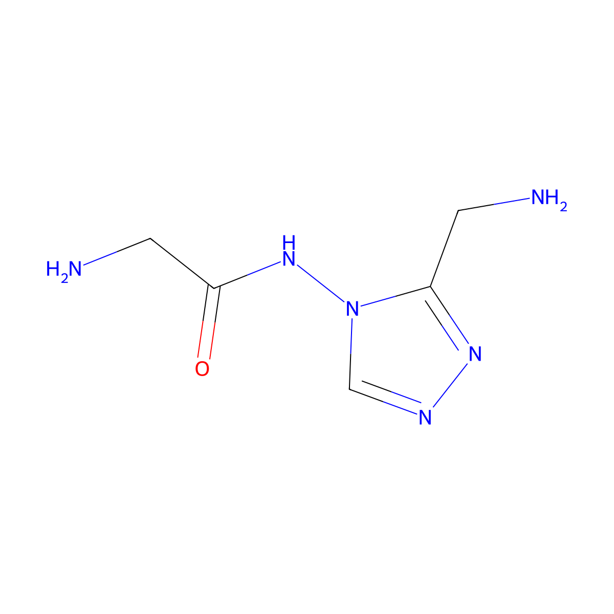 2-Amino-N-[3-(aminomethyl)-4H-1,2,4-triazol-4-YL]acetamide molecular structure, CAS 1283109-55-6