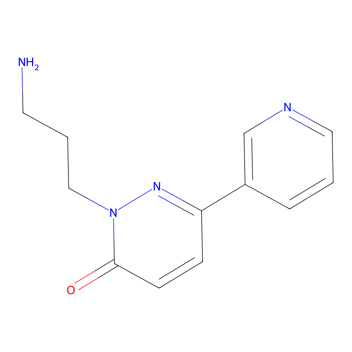 2-(3-aminopropyl)-6-pyridin-3-ylpyridazin-3(2H)-one molecular structure, CAS 1283109-59-0