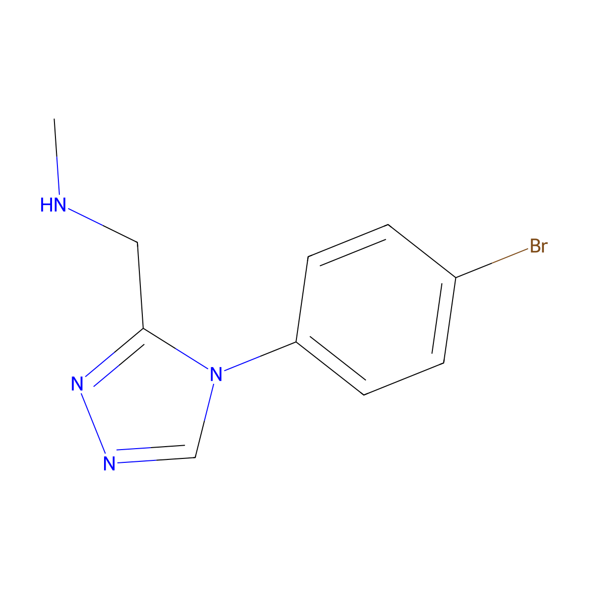 {[4-(4-bromophenyl)-4H-1,2,4-triazol-3-yl]methyl}(methyl)amine molecular structure, CAS 1283109-63-6