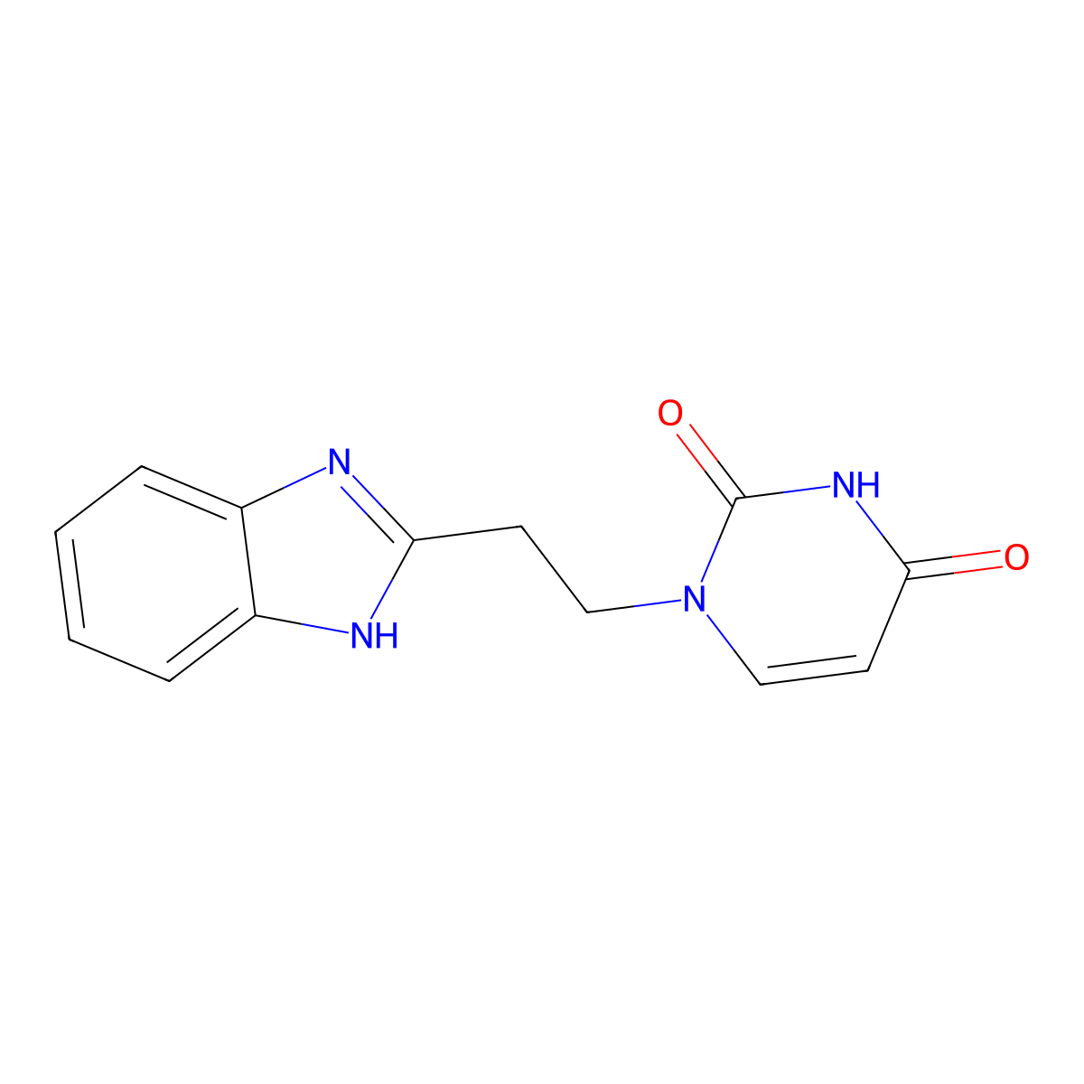 1-[2-(1H-benzimidazol-2-yl)ethyl]pyrimidine-2,4(1H,3H)-dione molecular structure, CAS 1283109-66-9