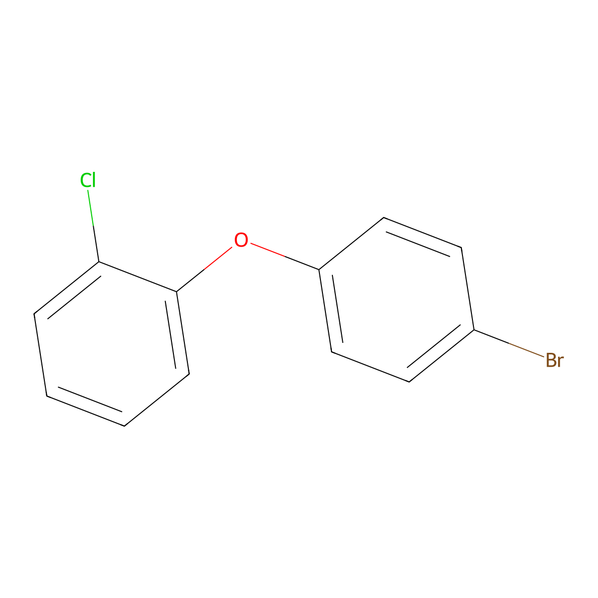 Benzene, 1-(4-bromophenoxy)-2-chloro- molecular structure, CAS 1283109-76-1