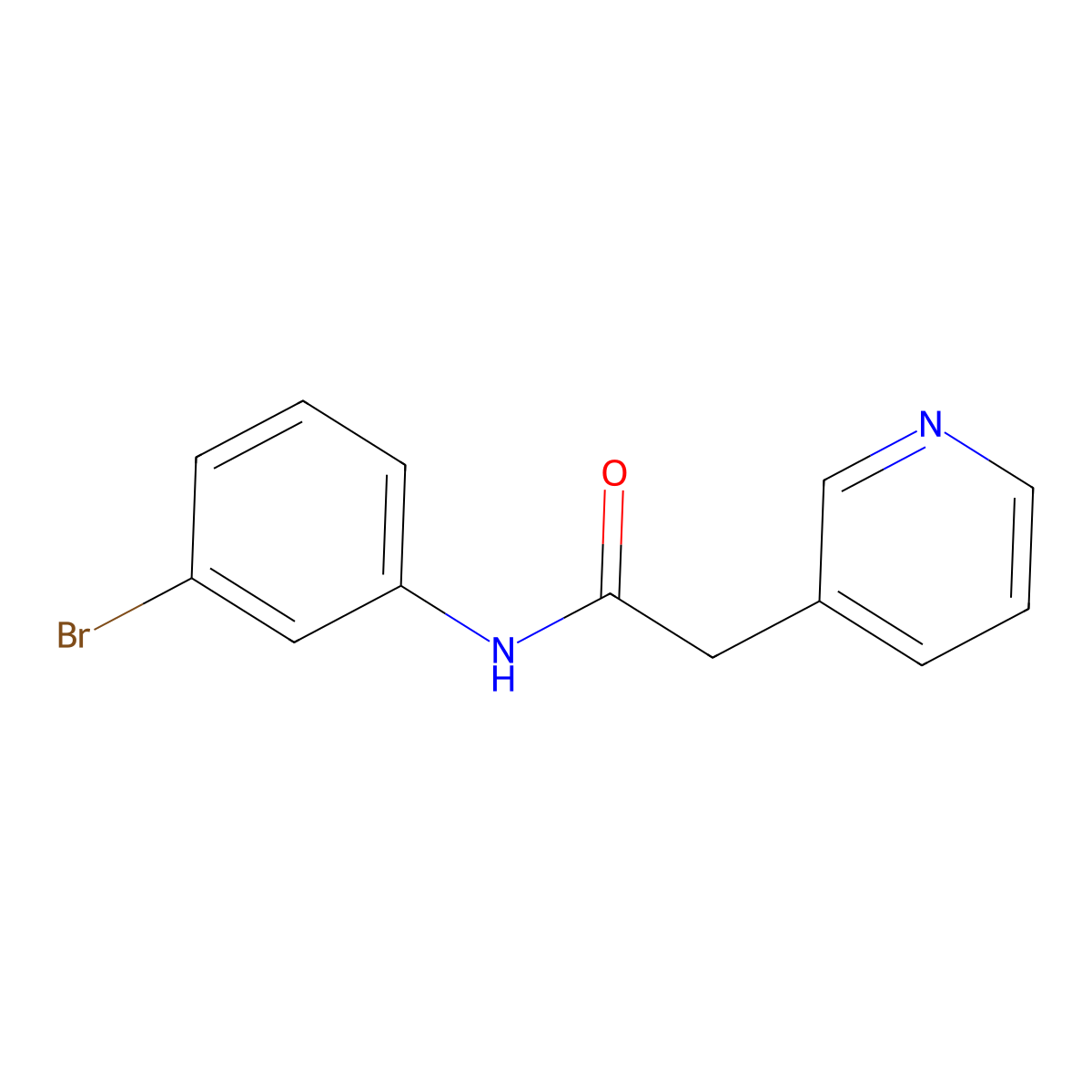 N-(3-bromophenyl)-2-(pyridin-3-yl)acetamide molecular structure, CAS 1283114-92-0
