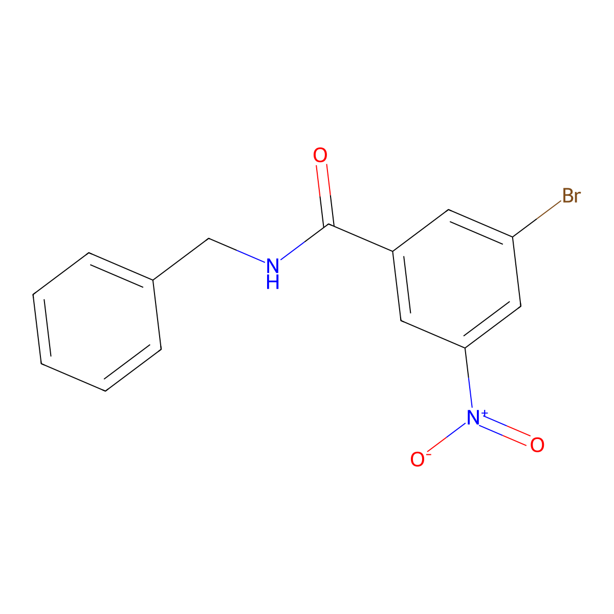 N-Benzyl-3-bromo-5-nitrobenzamide molecular structure, CAS 1283116-50-6