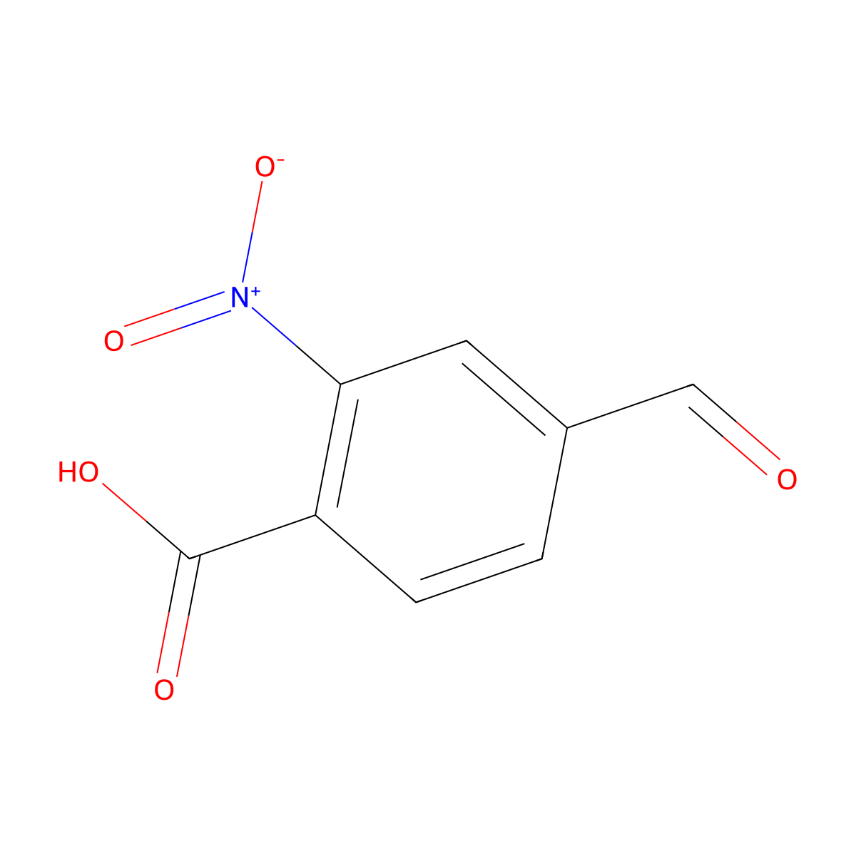 4-Formyl-2-nitrobenzoic acid molecular structure, CAS 1283118-87-5