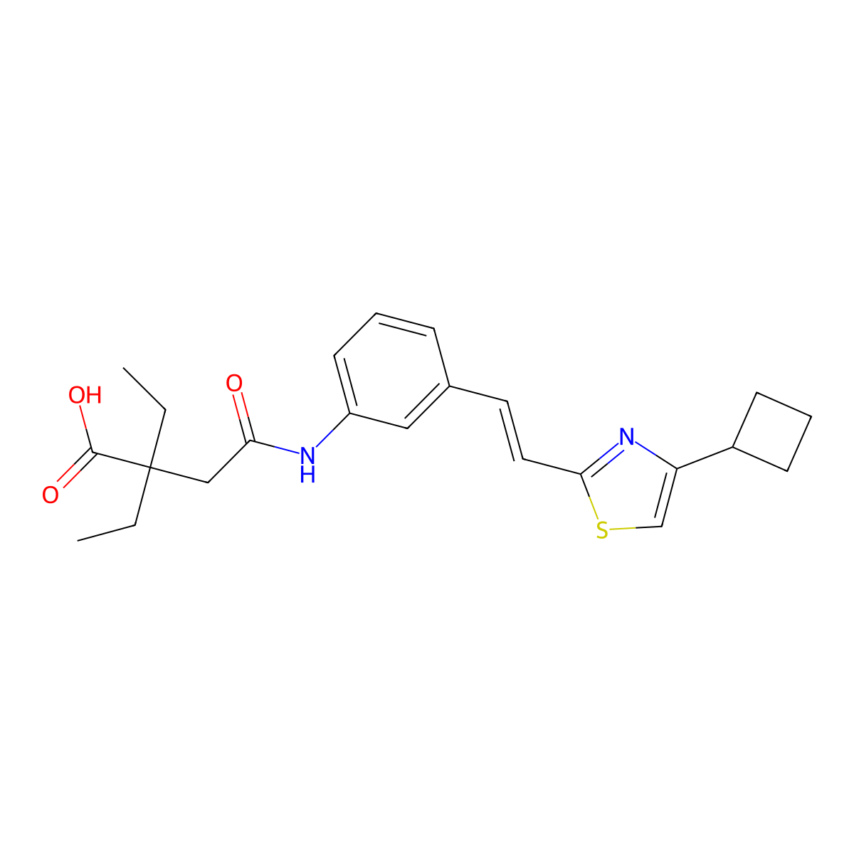 Cinalukast molecular structure, CAS 128312-51-6