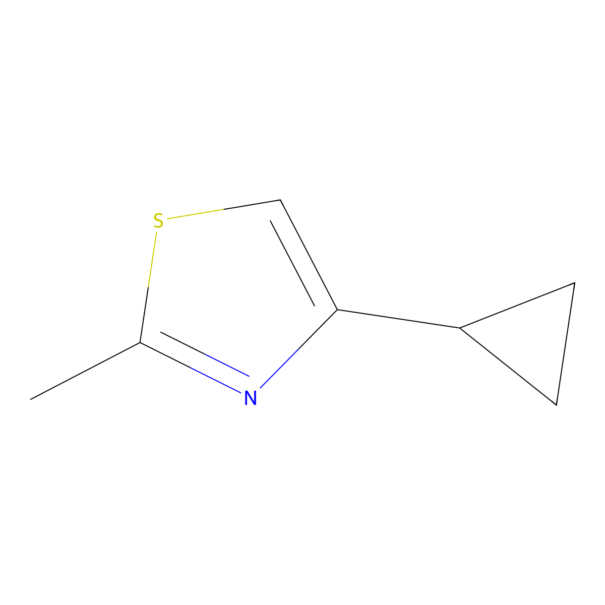 4-Cyclopropyl-2-methylthiazole molecular structure, CAS 128312-58-3