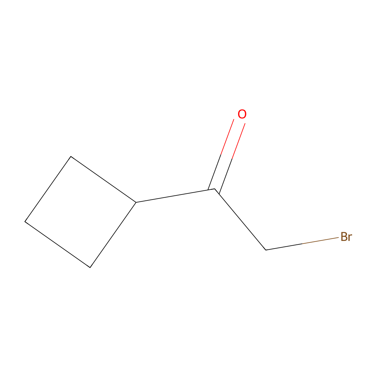 2-Bromo-1-cyclobutylethan-1-one molecular structure, CAS 128312-69-6