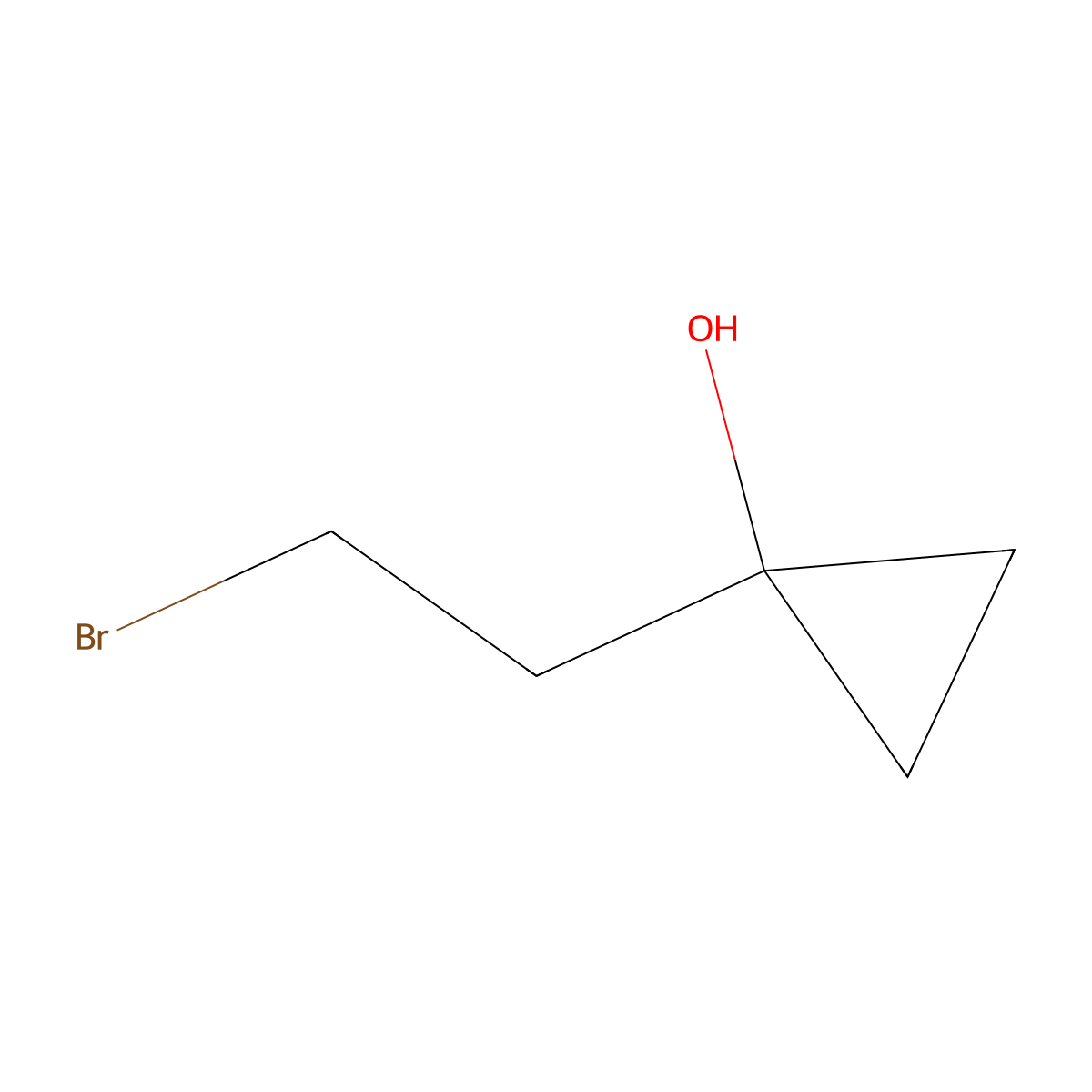1-(2-Bromoethyl)cyclopropan-1-ol molecular structure, CAS 128312-82-3