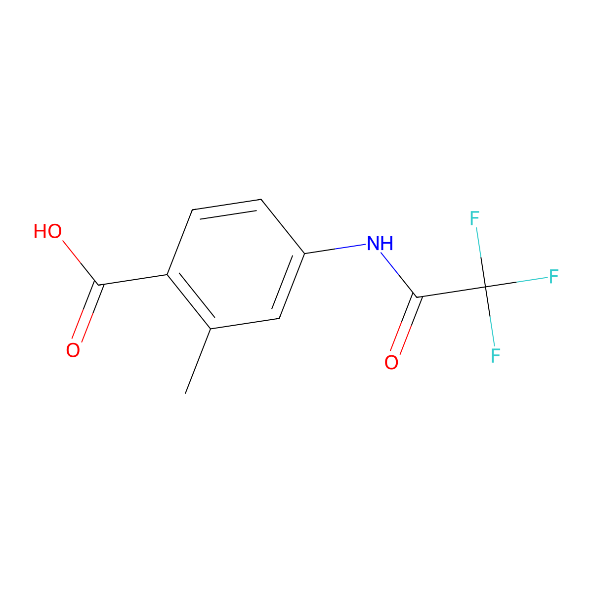 2-Methyl-4-(trifluoroacetamido)benzoic acid molecular structure, CAS 1283121-50-5