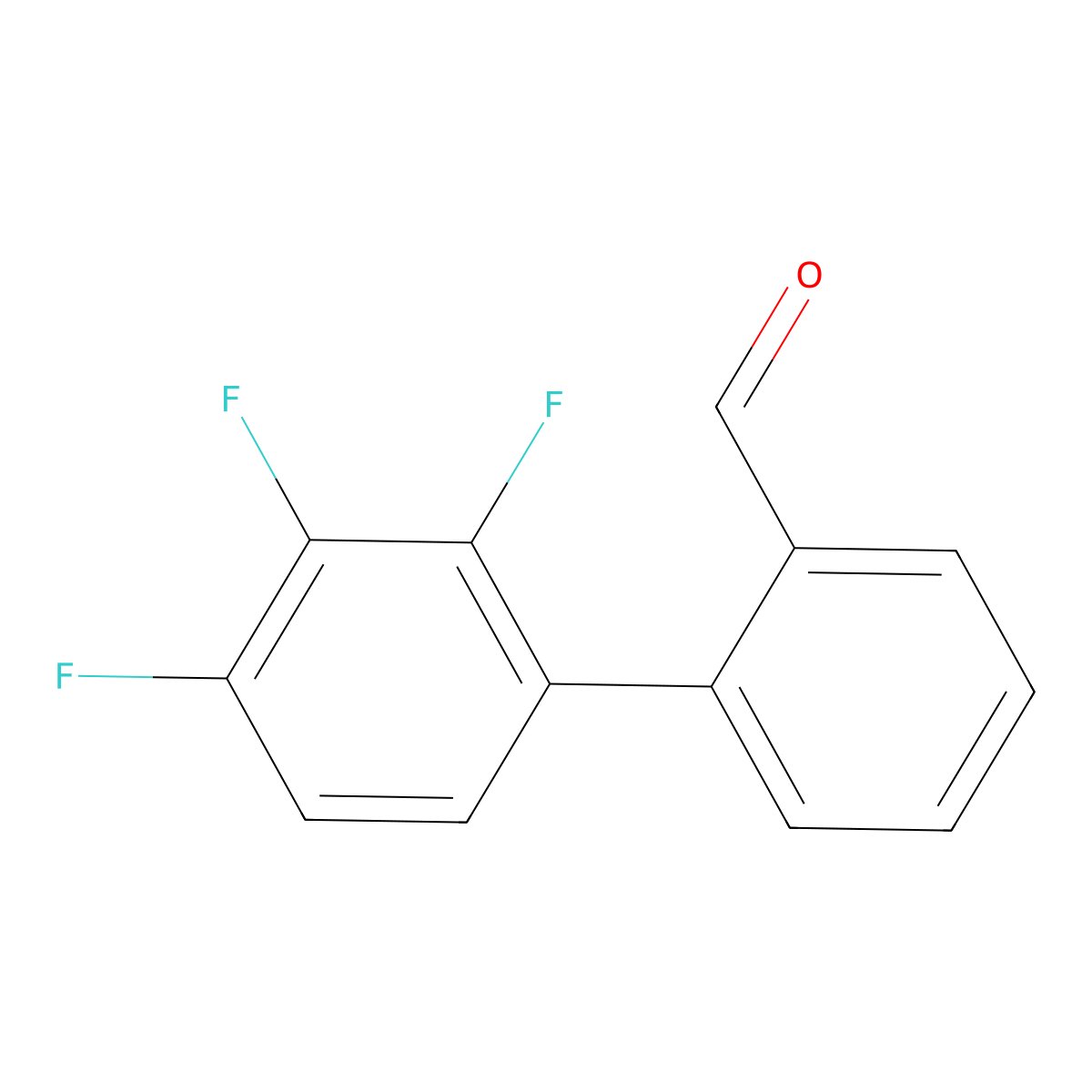 2-(2,3,4-Trifluorophenyl)benzaldehyde molecular structure, CAS 1283122-77-9