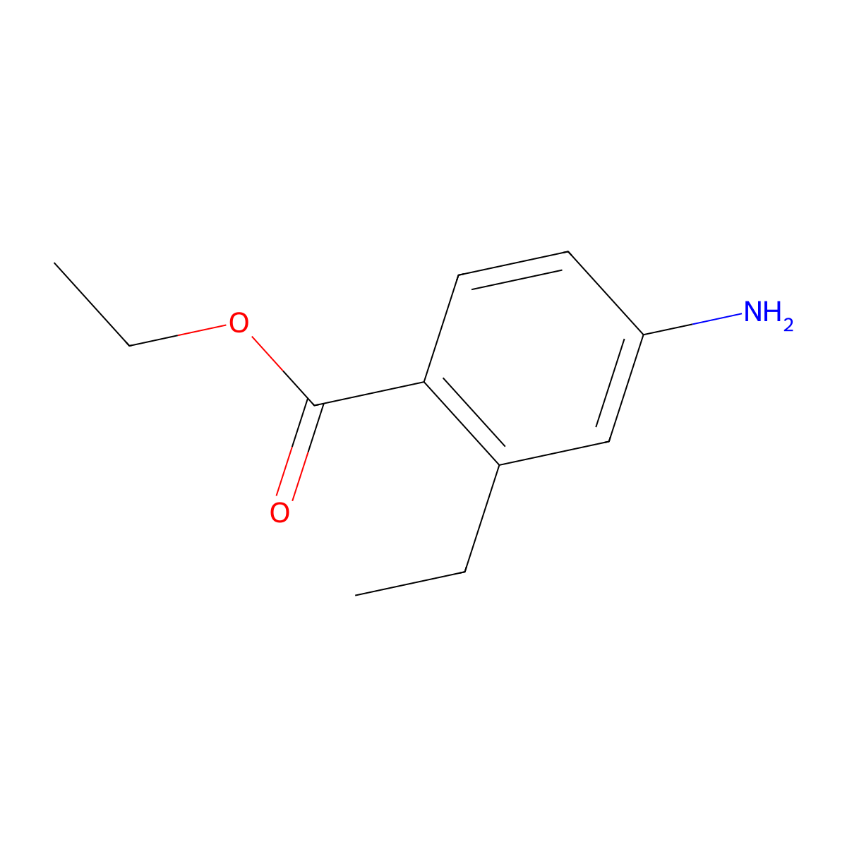 Ethyl 4-amino-2-ethylbenzoate molecular structure, CAS 1283128-54-0