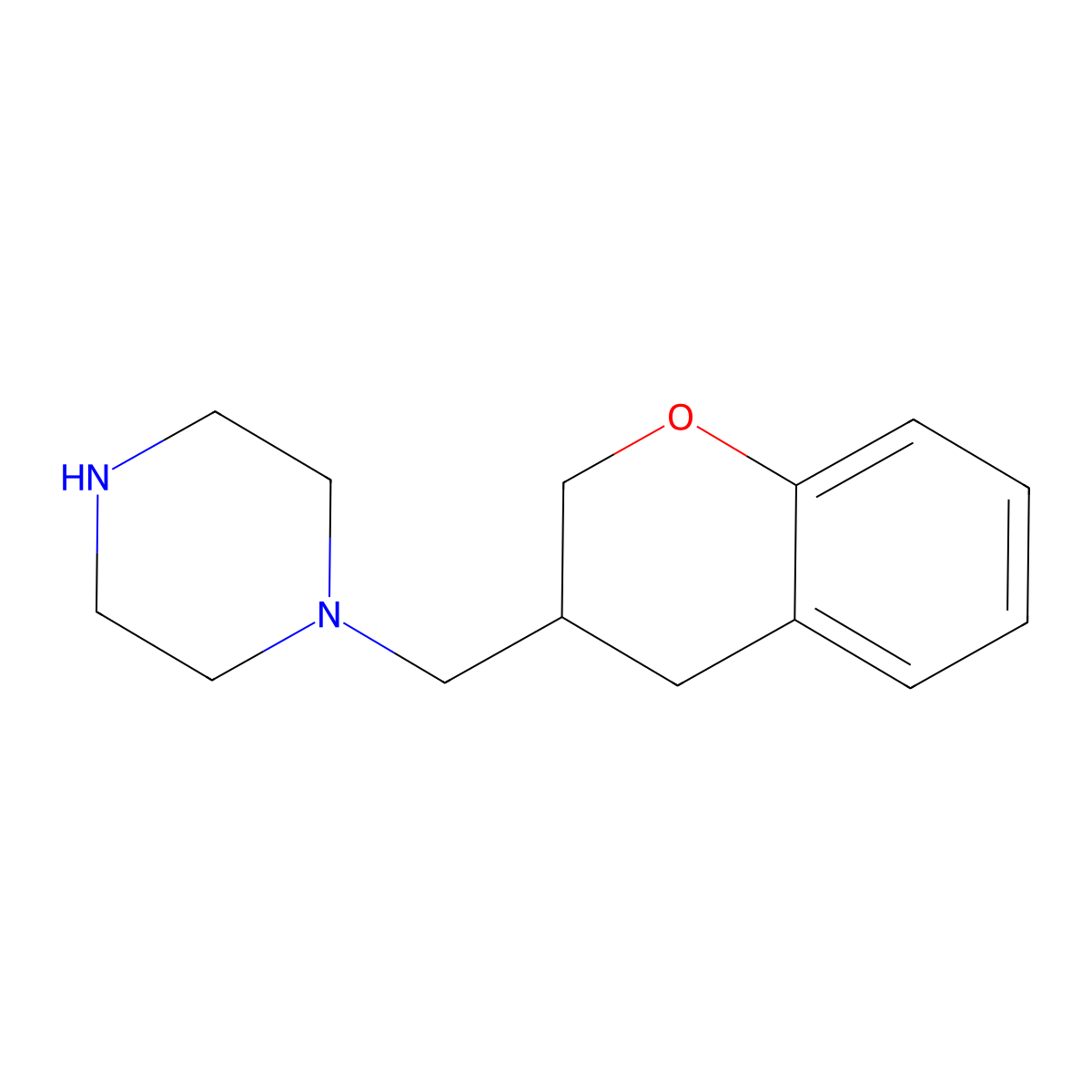 1-(Chroman-3-ylmethyl)piperazine molecular structure, CAS 1283134-12-2