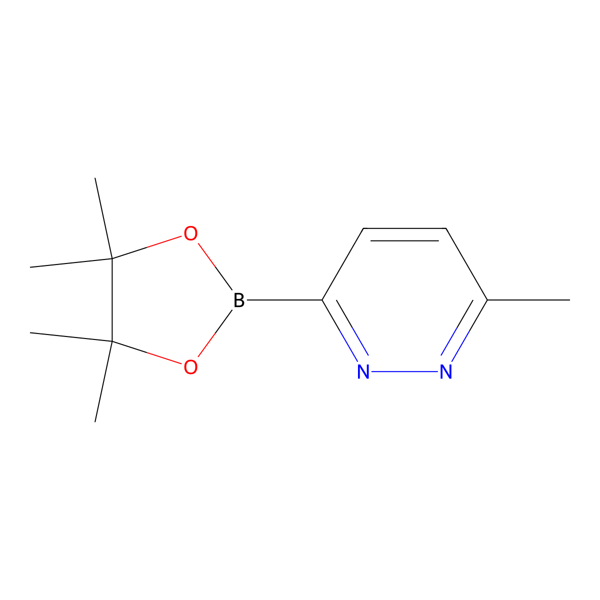 3-Methyl-6-(4,4,5,5-tetramethyl-1,3,2-dioxaborolan-2-YL)pyridazine molecular structure, CAS 1283136-35-5