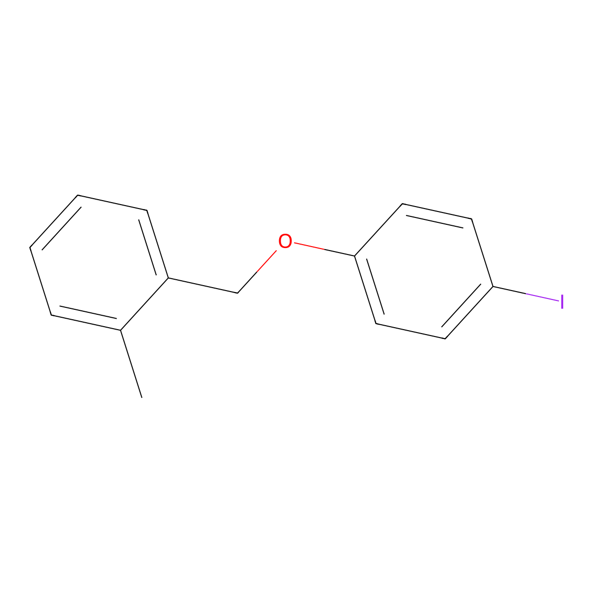 1-[(4-Iodophenoxy)methyl]-2-methylbenzene molecular structure, CAS 1283146-04-2