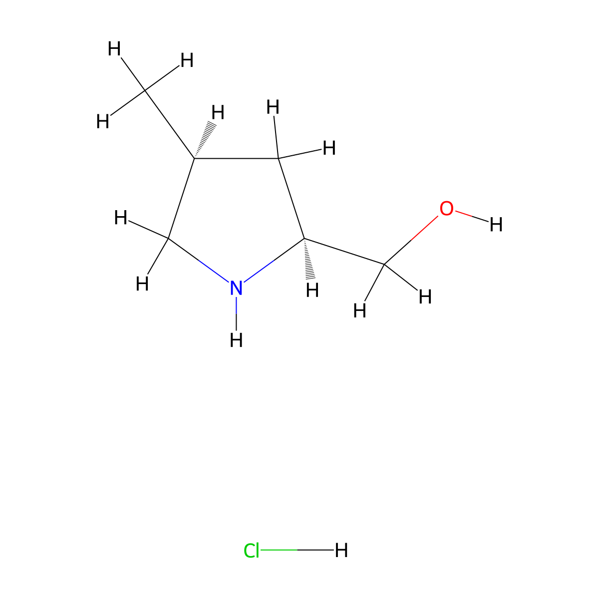 [(2S,4S)-4-methylpyrrolidin-2-yl]methanol hydrochloride molecular structure, CAS 1283147-20-5