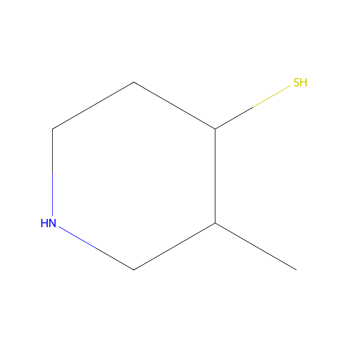3-Methylpiperidine-4-thiol molecular structure, CAS 1283156-43-3