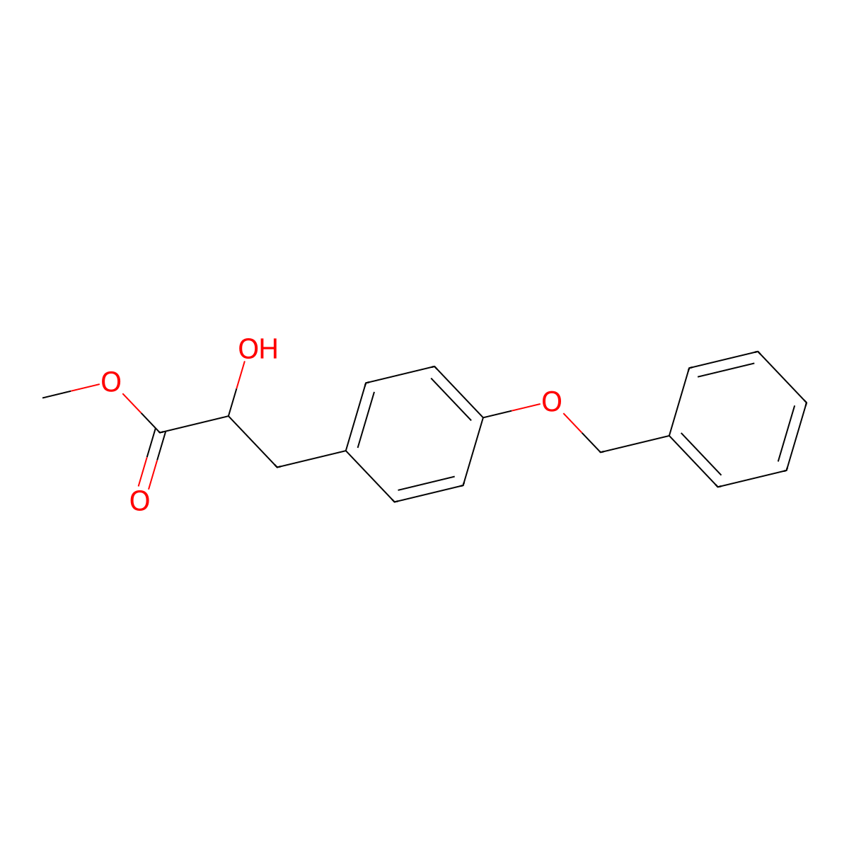 Methyl 3-[4-(benzyloxy)phenyl]-2-hydroxypropanoate molecular structure, CAS 128316-64-3