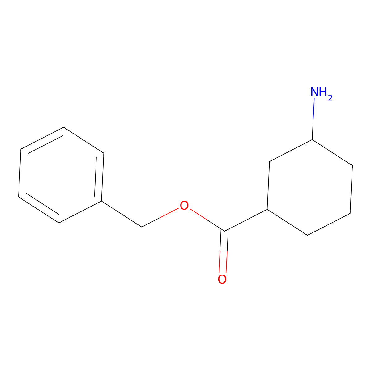 Benzyl 3-aminocyclohexane-1-carboxylate molecular structure, CAS 1283161-55-6