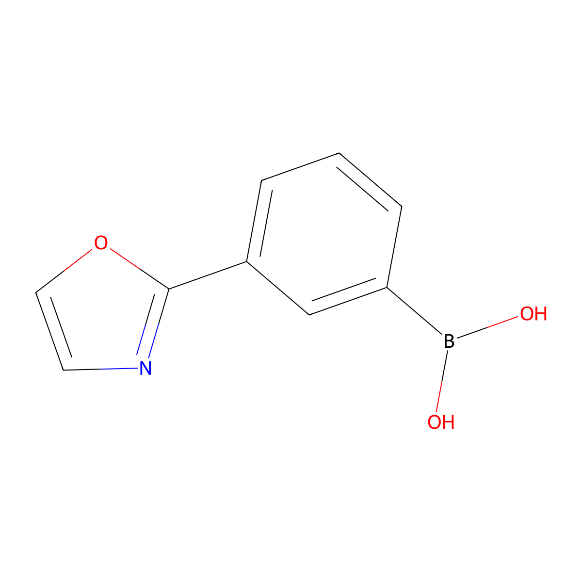 [3-(1,3-Oxazol-2-yl)phenyl]boronic acid molecular structure, CAS 1283174-33-3