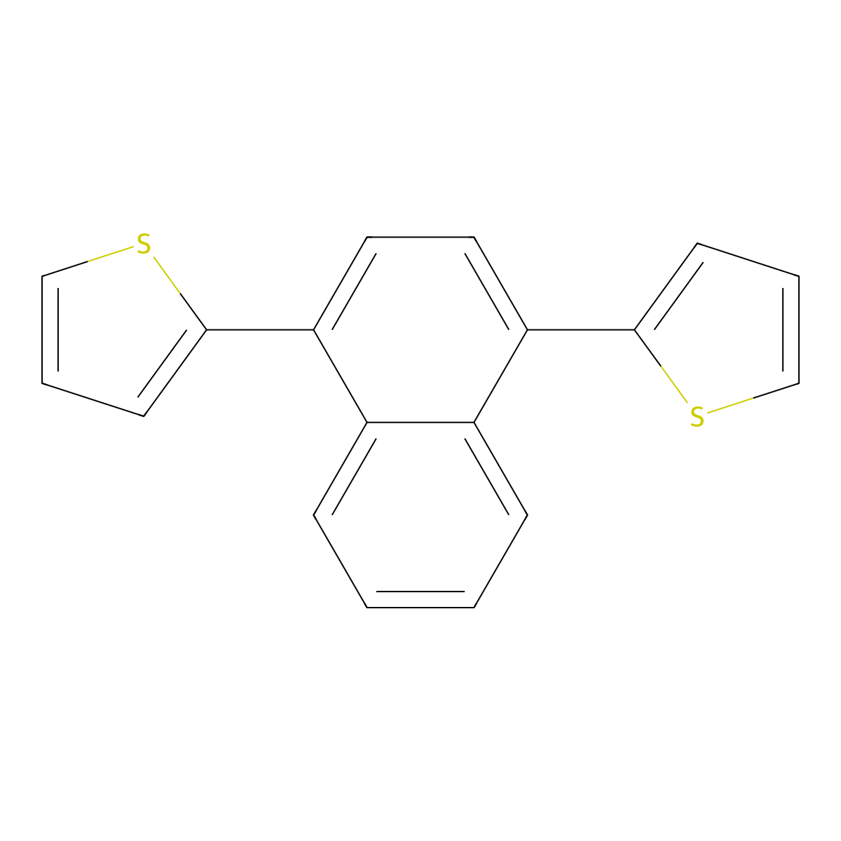 2-(4-Thiophen-2-ylnaphthalen-1-yl)thiophene molecular structure, CAS 128324-43-6