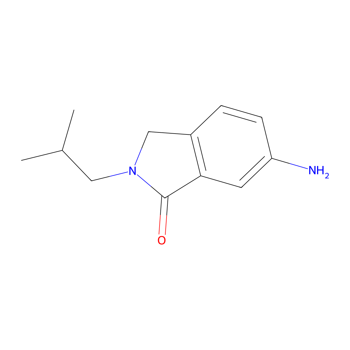 6-Amino-2-isobutylisoindolin-1-one molecular structure, CAS 1283258-07-0
