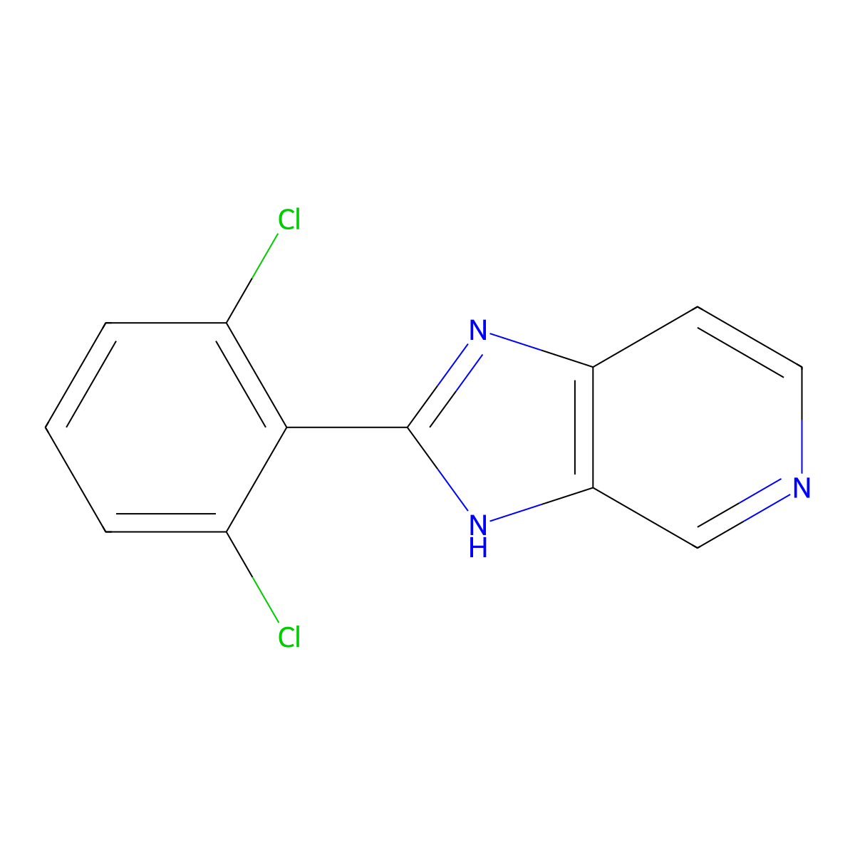 2-(2,6-dichlorophenyl)-3H-imidazo[4,5-c]pyridine molecular structure, CAS 1283261-83-5