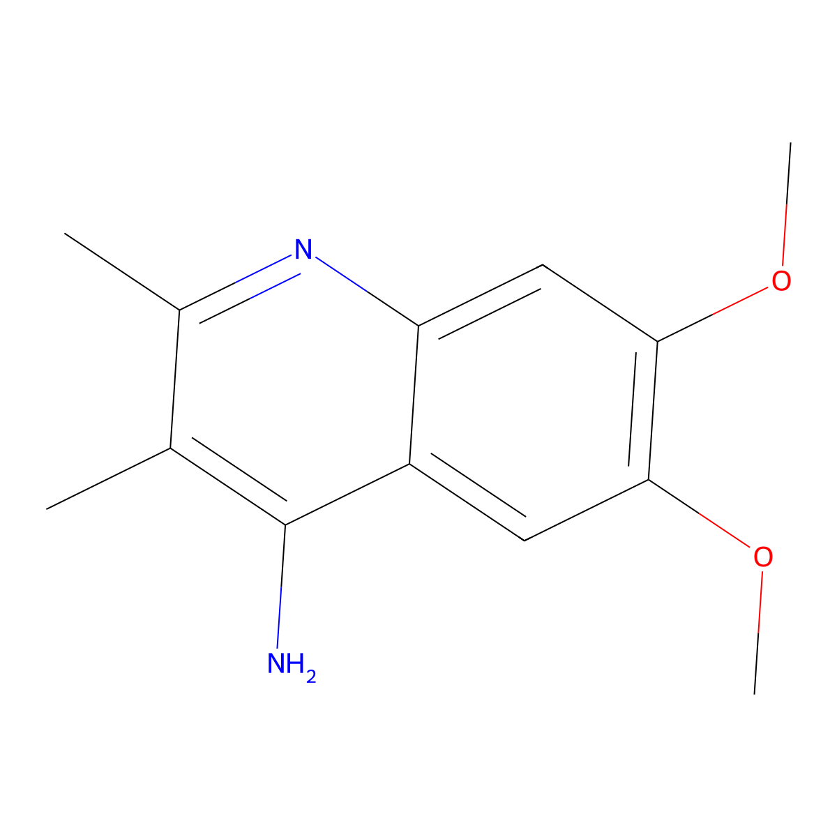 6,7-Dimethoxy-2,3-dimethylquinolin-4-amine molecular structure, CAS 1283265-95-1