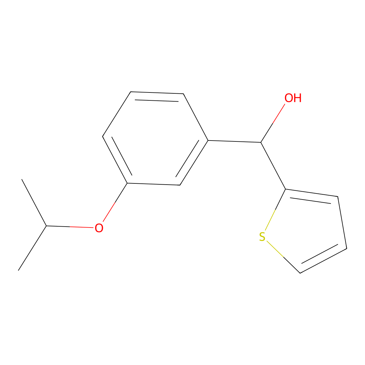 3-iso-Propoxyphenyl-(2-thienyl)methanol molecular structure, CAS 1283302-63-5