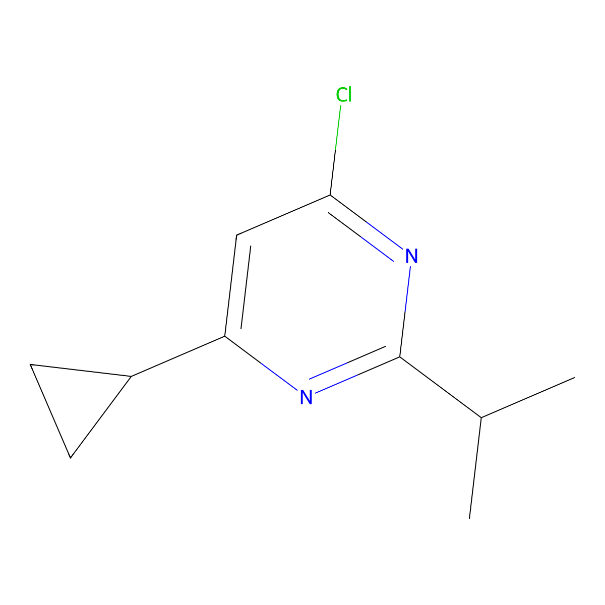 4-Chloro-6-cyclopropyl-2-(propan-2-yl)pyrimidine molecular structure, CAS 1283322-98-4