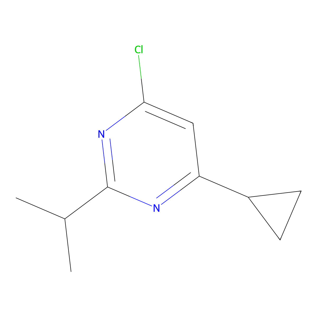 4-Chloro-6-cyclopropyl-2-(propan-2-yl)pyrimidine molecular structure, CAS 1283322-98-4
