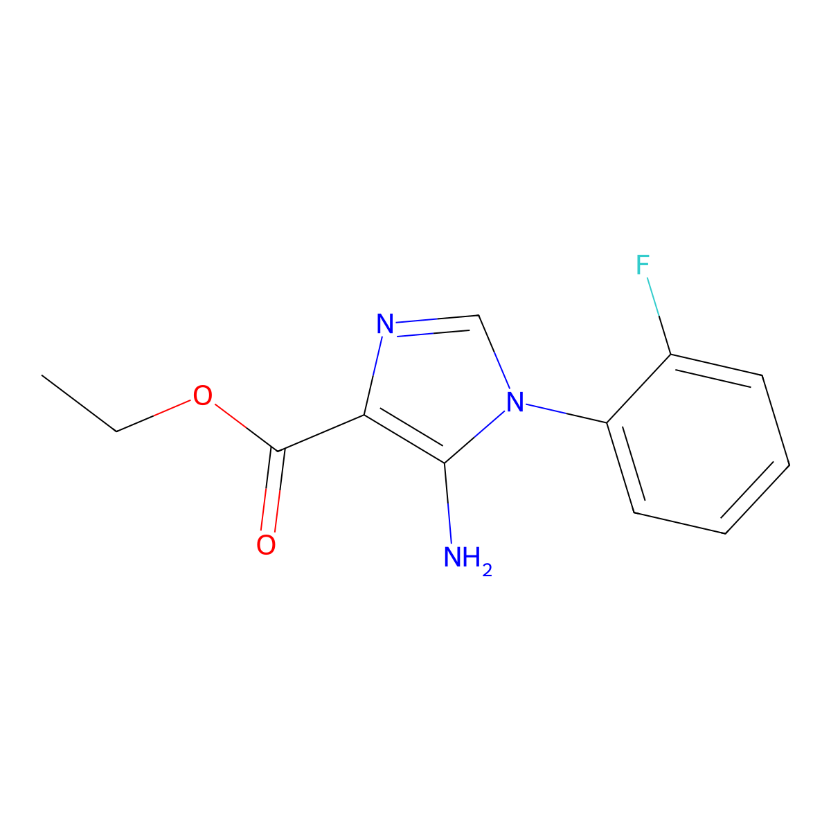 ethyl 5-amino-1-(2-fluorophenyl)-1H-imidazole-4-carboxylate molecular structure, CAS 1283340-97-5