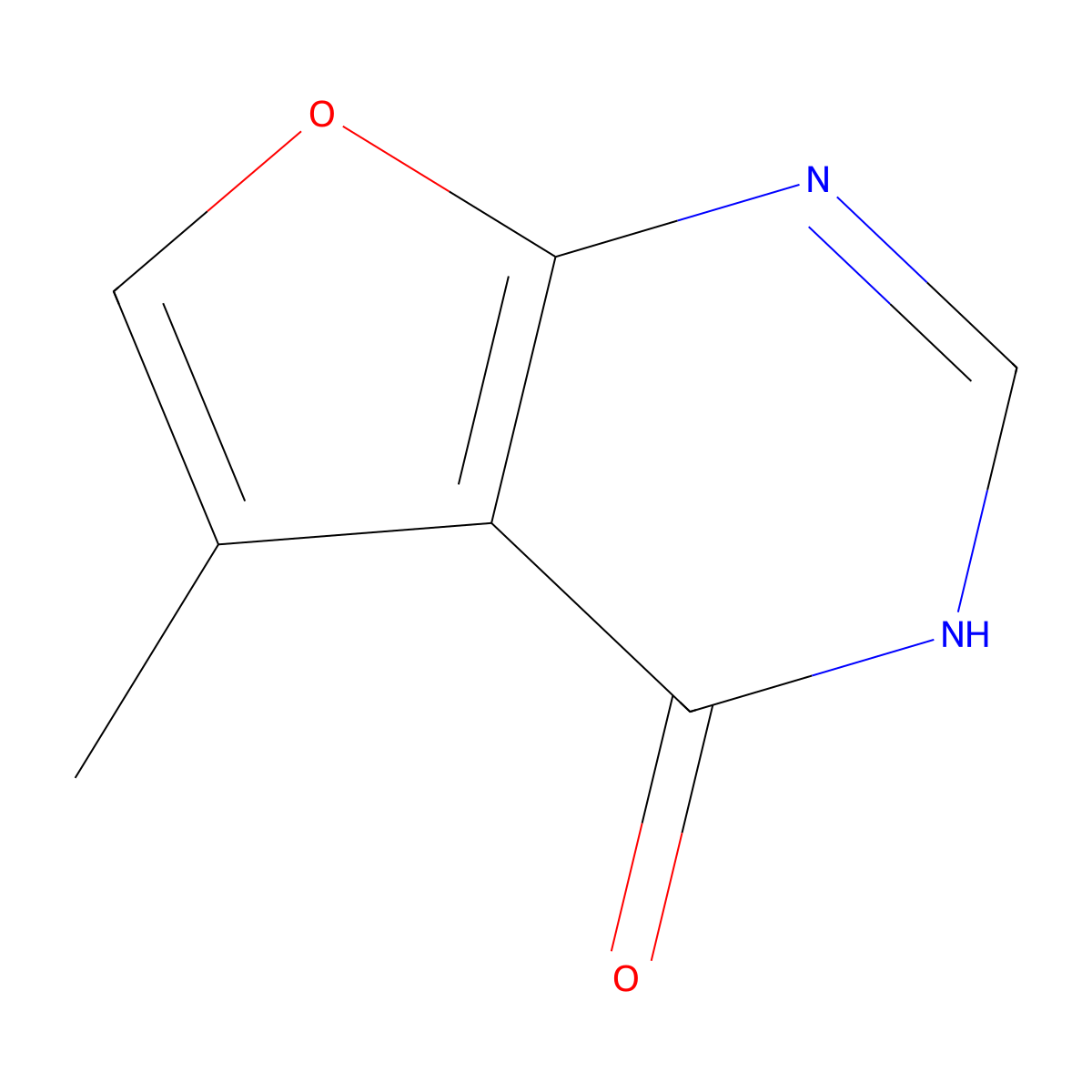 5-Methylfuro[2,3-d]pyrimidin-4(3H)-one molecular structure, CAS 1283372-48-4