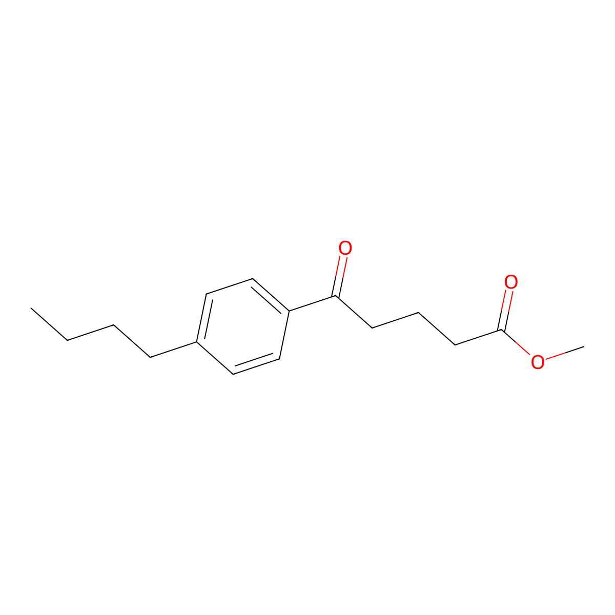 Methyl 5-(4-butylphenyl)-5-oxopentanoate molecular structure, CAS 1283411-30-2
