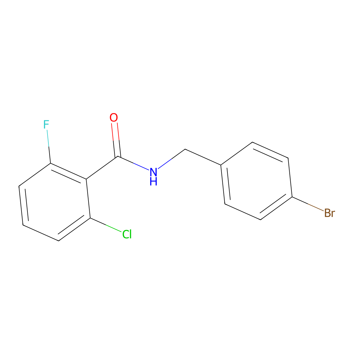 N-(4-bromobenzyl)-2-chloro-6-fluorobenzamide molecular structure, CAS 1283411-77-7