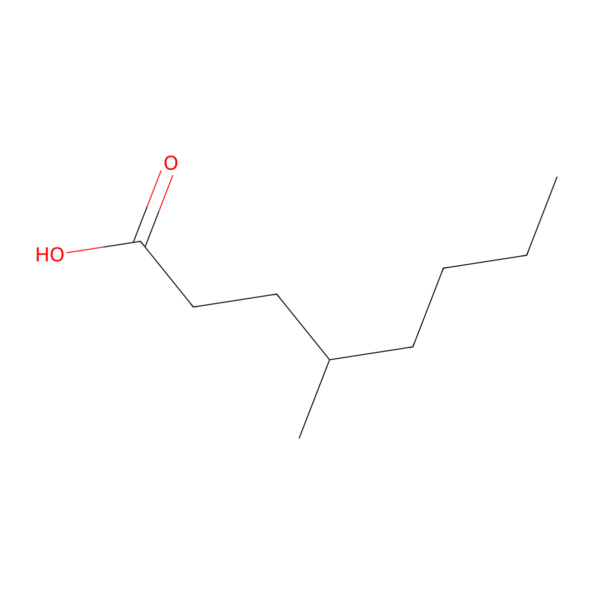 Octanoic acid, 4-methyl-, (4S)- molecular structure, CAS 128342-72-3