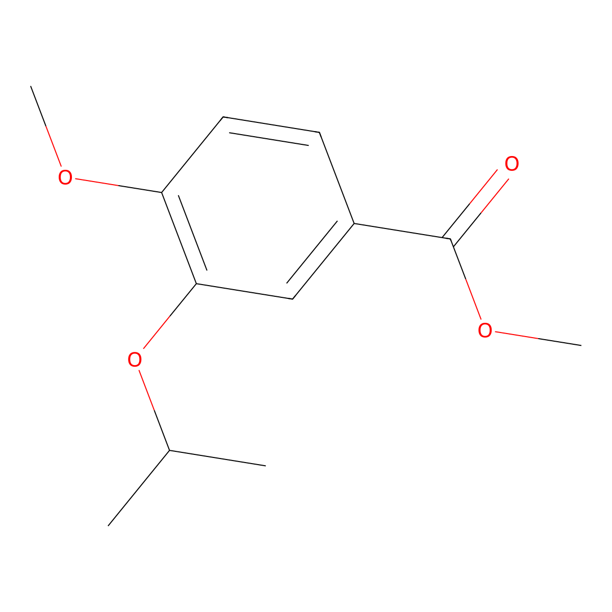 Methyl 3-isopropoxy-4-methoxybenzoate molecular structure, CAS 1283420-36-9