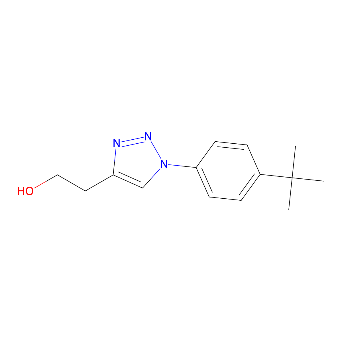 2-[1-(4-tert-butylphenyl)-1H-1,2,3-triazol-4-yl]ethan-1-ol molecular structure, CAS 1283426-35-6