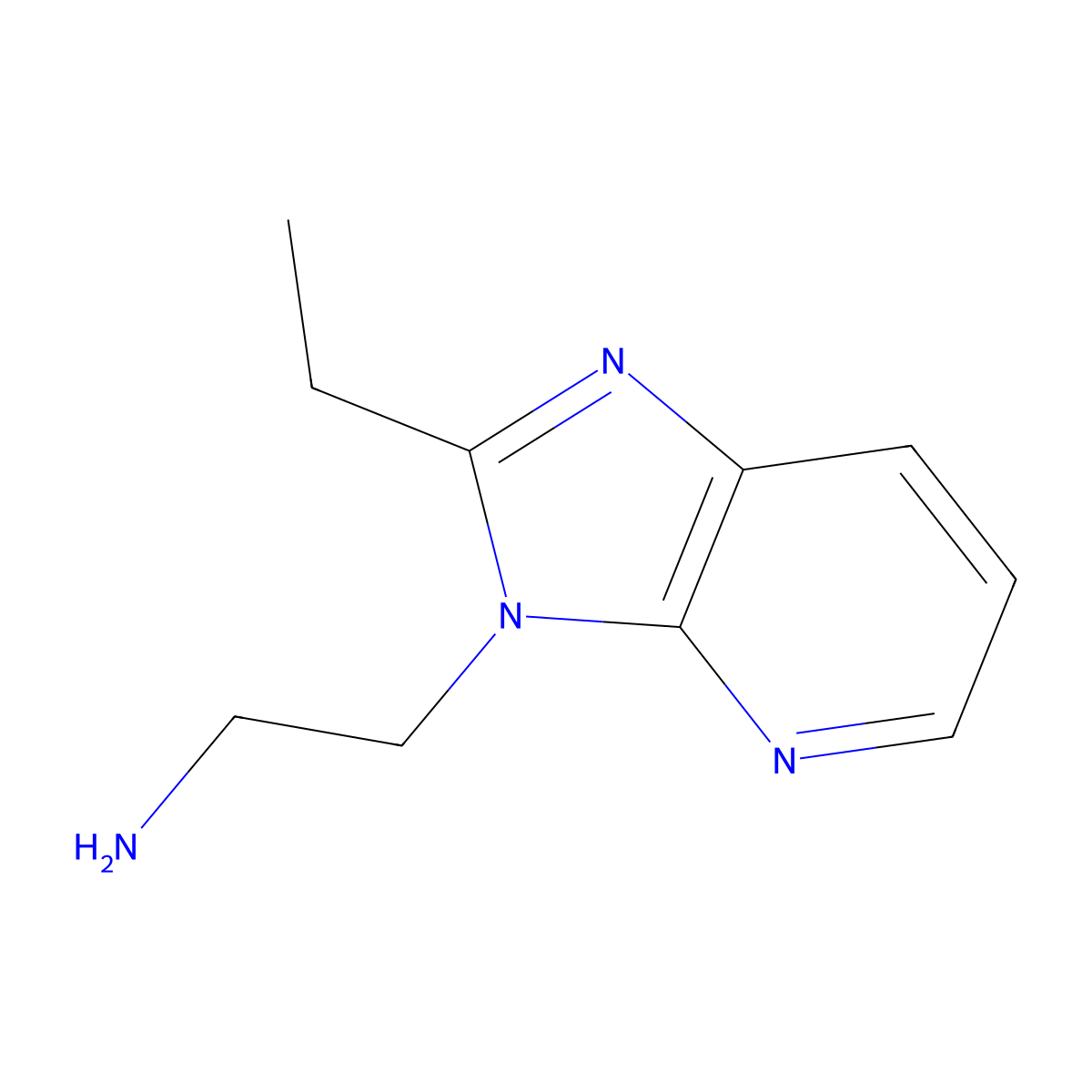 2-(2-ethyl-3H-imidazo[4,5-b]pyridin-3-yl)ethan-1-amine molecular structure, CAS 1283427-36-0
