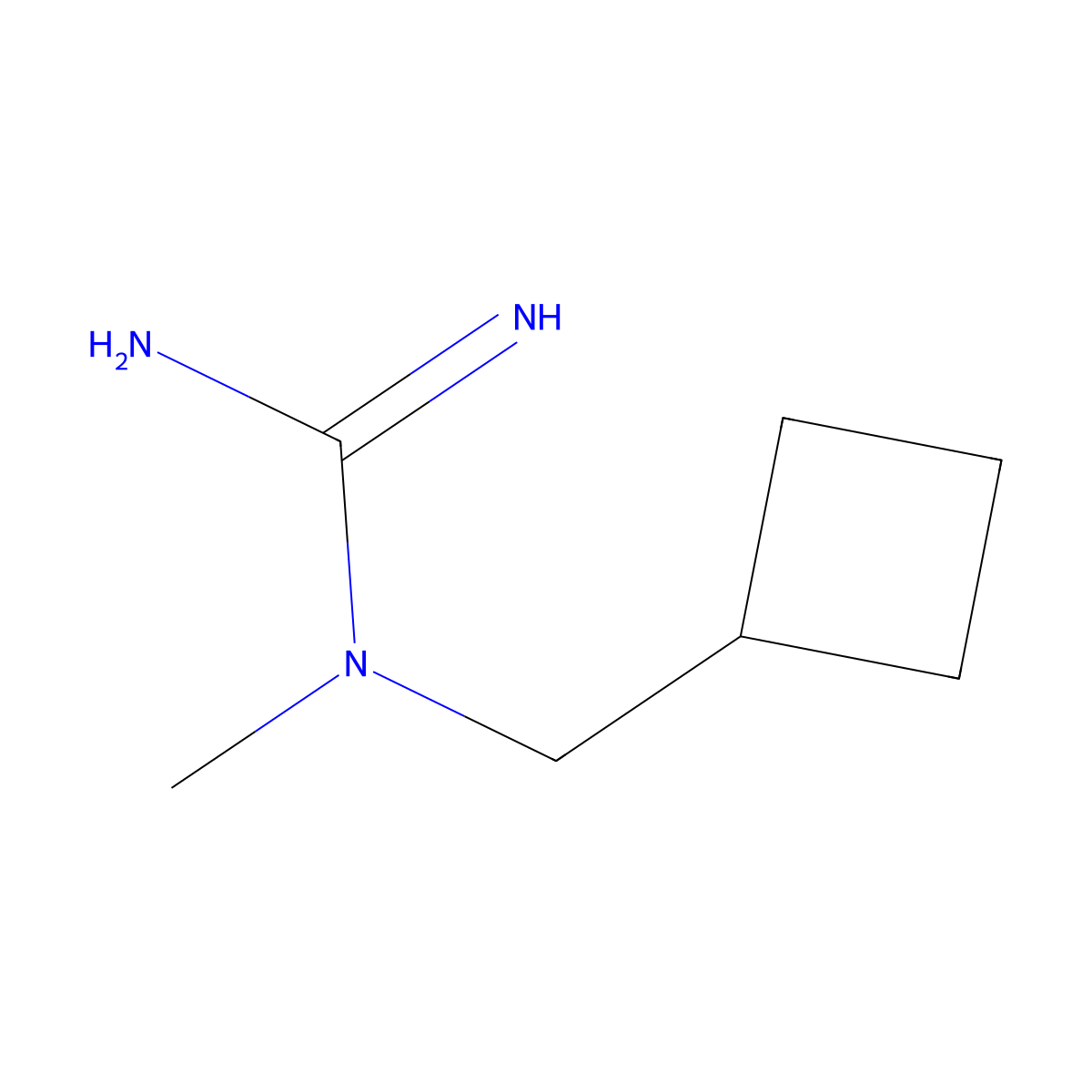 1-(Cyclobutylmethyl)-1-methylguanidine molecular structure, CAS 1283469-47-5