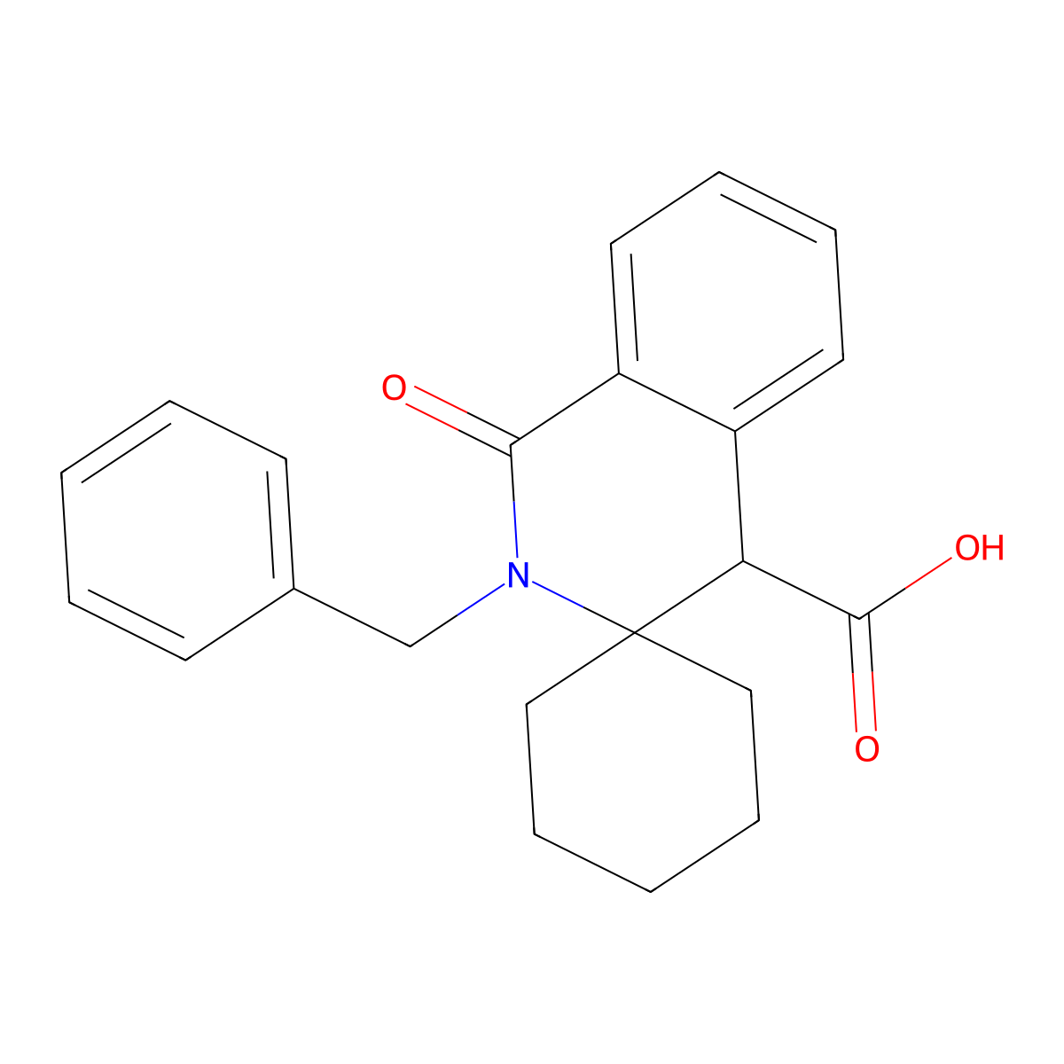 2'-benzyl-1'-oxo-2',4'-dihydro-1'H-spiro[cyclohexane-1,3'-isoquinoline]-4'-carboxylic acid molecular structure, CAS 1283481-92-4