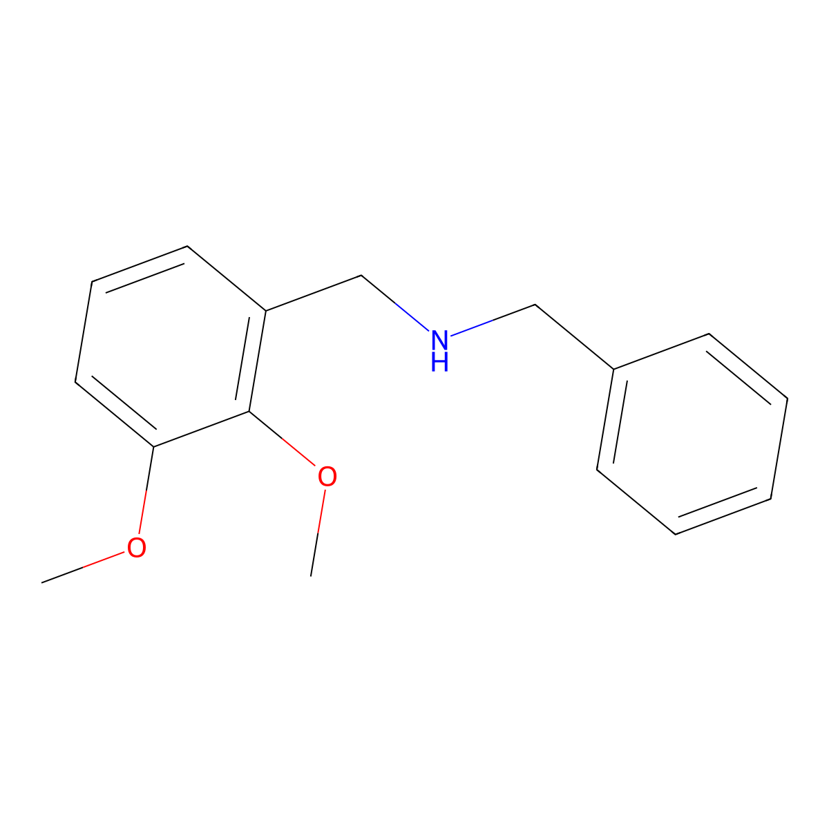 Benzyl-(2,3-dimethoxy-benzyl)-amine molecular structure, CAS 128349-14-4