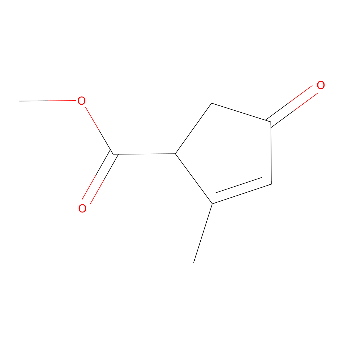 Methyl 2-methyl-4-oxocyclopent-2-ene-1-carboxylate molecular structure, CAS 128350-67-4