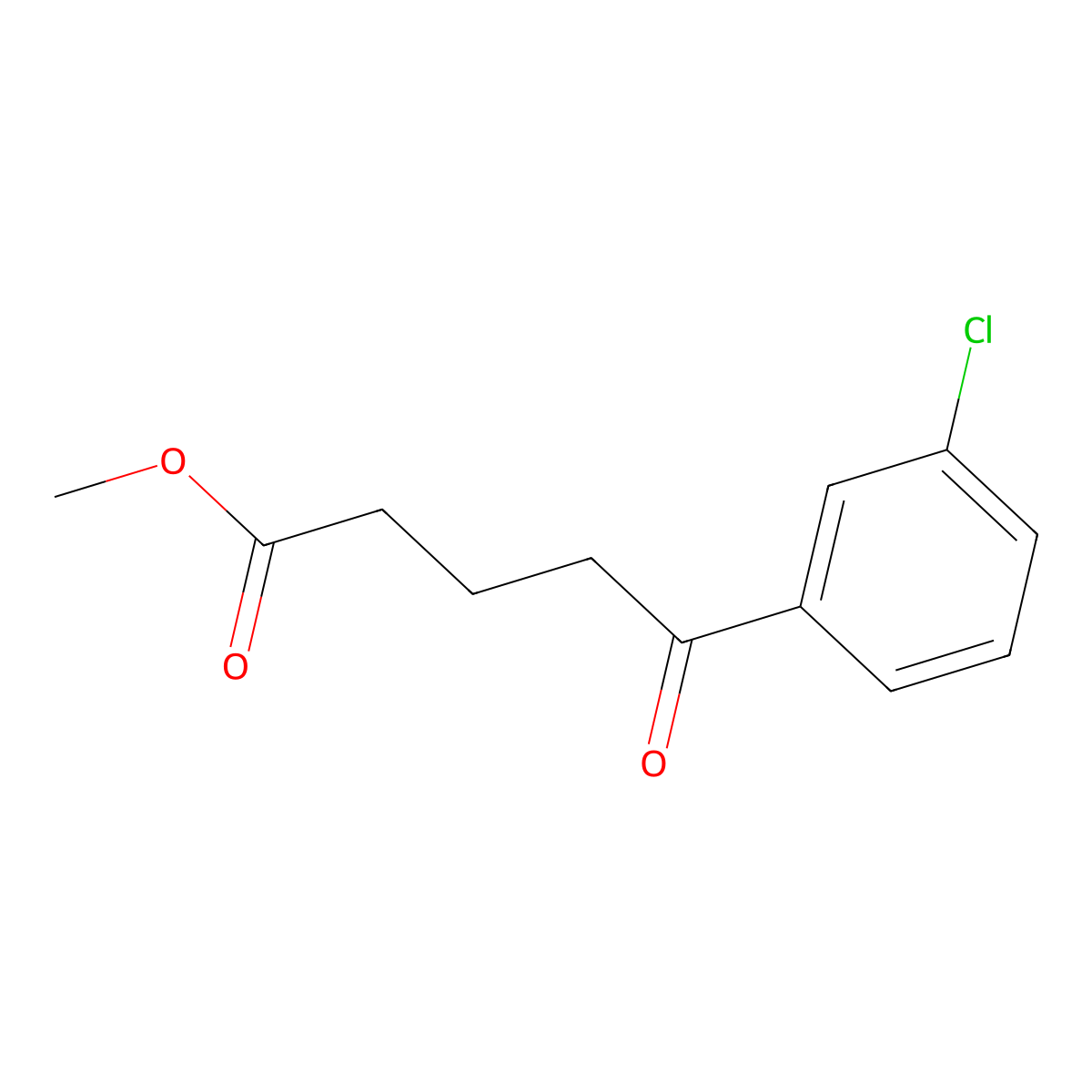 Methyl 5-(3-chlorophenyl)-5-oxovalerate molecular structure, CAS 128351-41-7