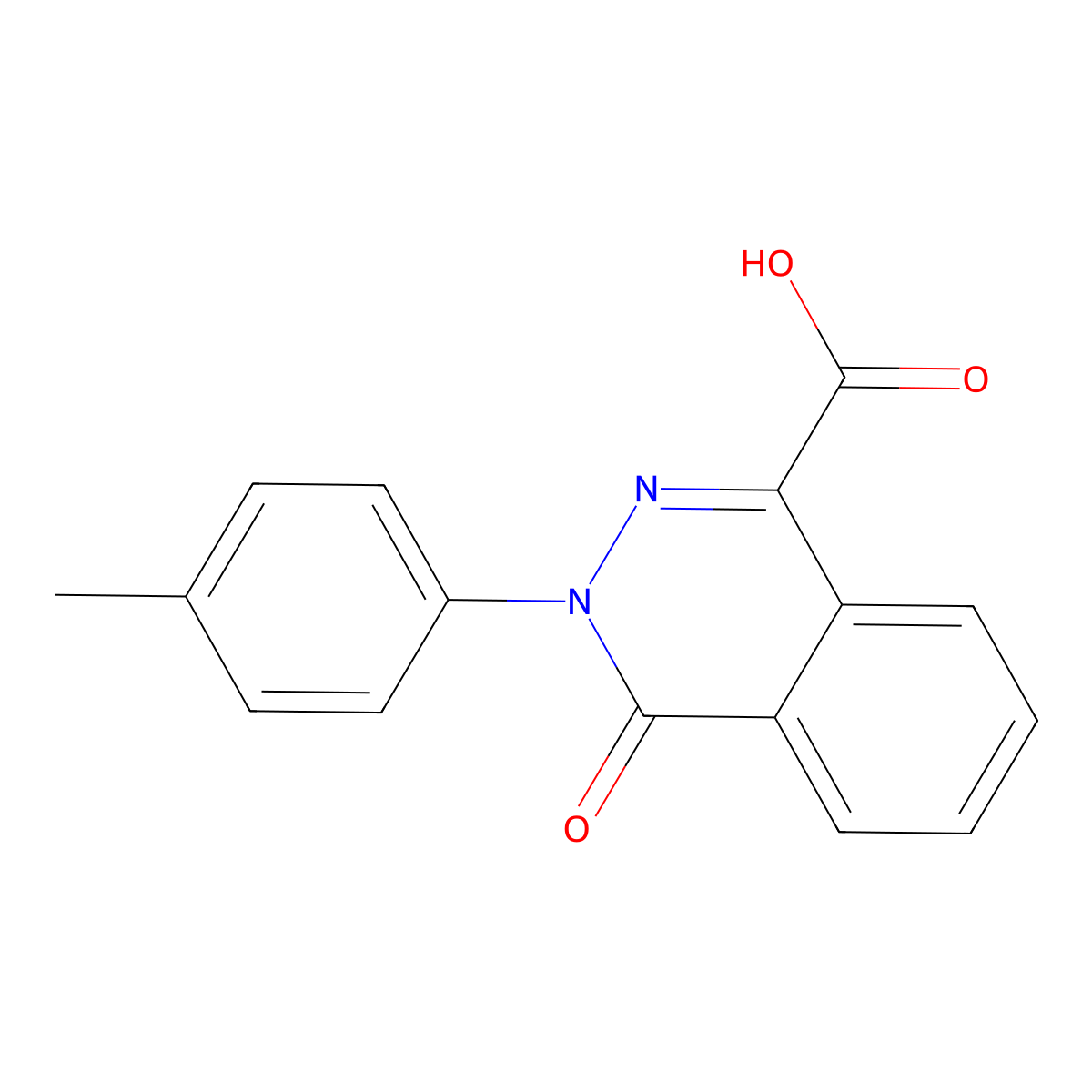 3-(4-Methylphenyl)-4-oxo-3,4-dihydrophthalazine-1-carboxylic acid molecular structure, CAS 1283521-78-7